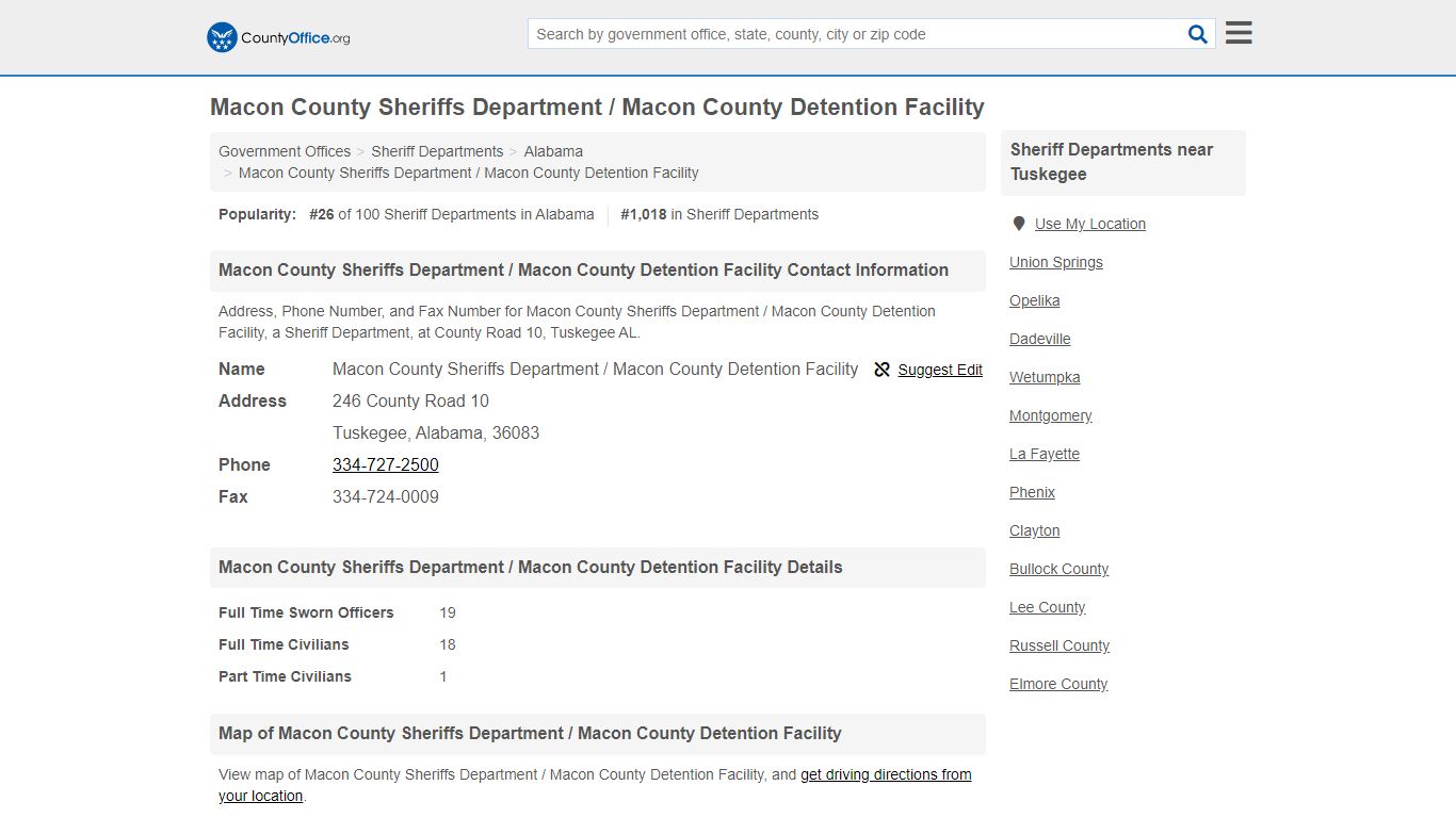 Macon County Sheriffs Department / Macon County ... - County Office